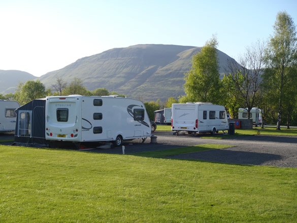 Campsite, touring caravan and motor home pitches
